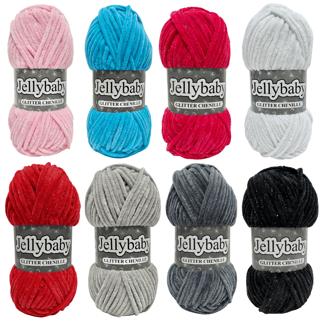 Cygnet Jellybaby Glitter Chenille Chunky 100g