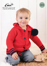 Emu Treasure DK Child's Pom Pom Hooded Jacket Pattern 2010