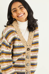 Hayfield Bonus Chunky Tweed Cardigan Pattern 10342