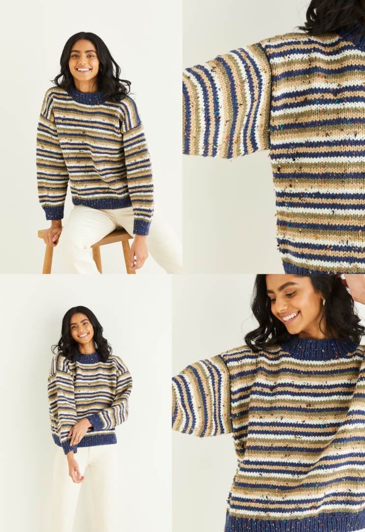 Hayfield Bonus Chunky Tweed Jumper Pattern 10343 – Littlewoolshop.com