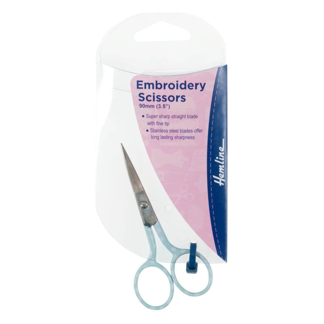 Hemline Blue Polka Dot Scissors - 9cm