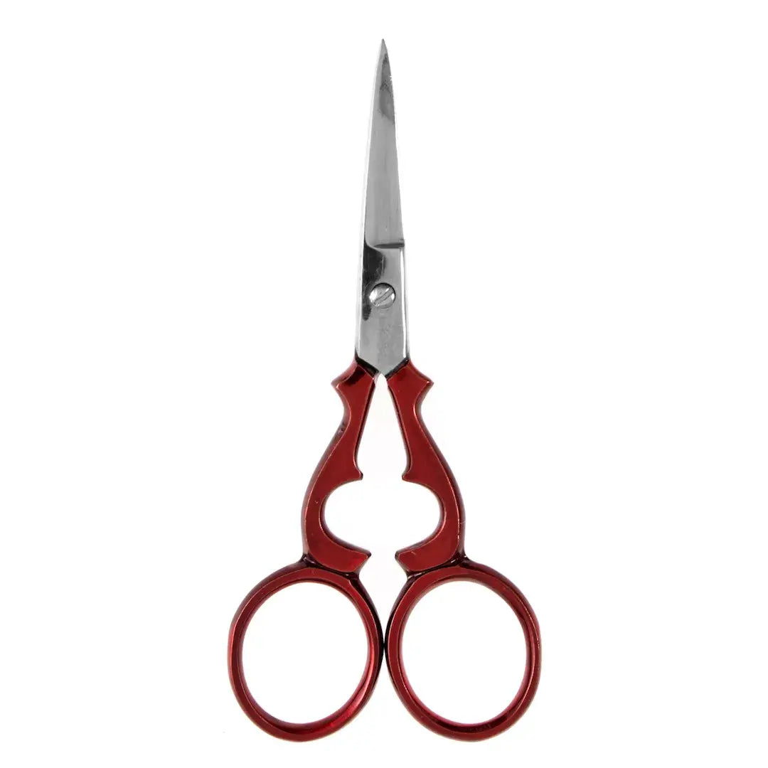 Hemline Victorian Embroidery Scissors - Red 9.6cm