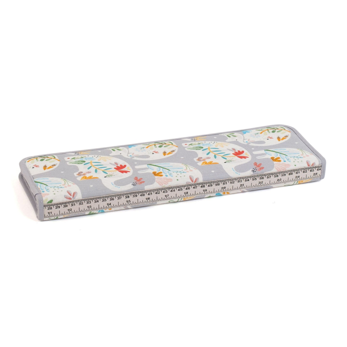 Hobbygift Knitting Needle & Crochet Hook Hardback Case with Tape Measure Trim [Elephants]