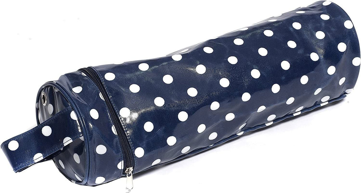 Hobbygift Knitting Needle Tube Case [Navy Polka Dot MRY/32]