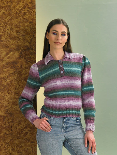 James C. Brett Aurora DK Sweater Pattern JB849