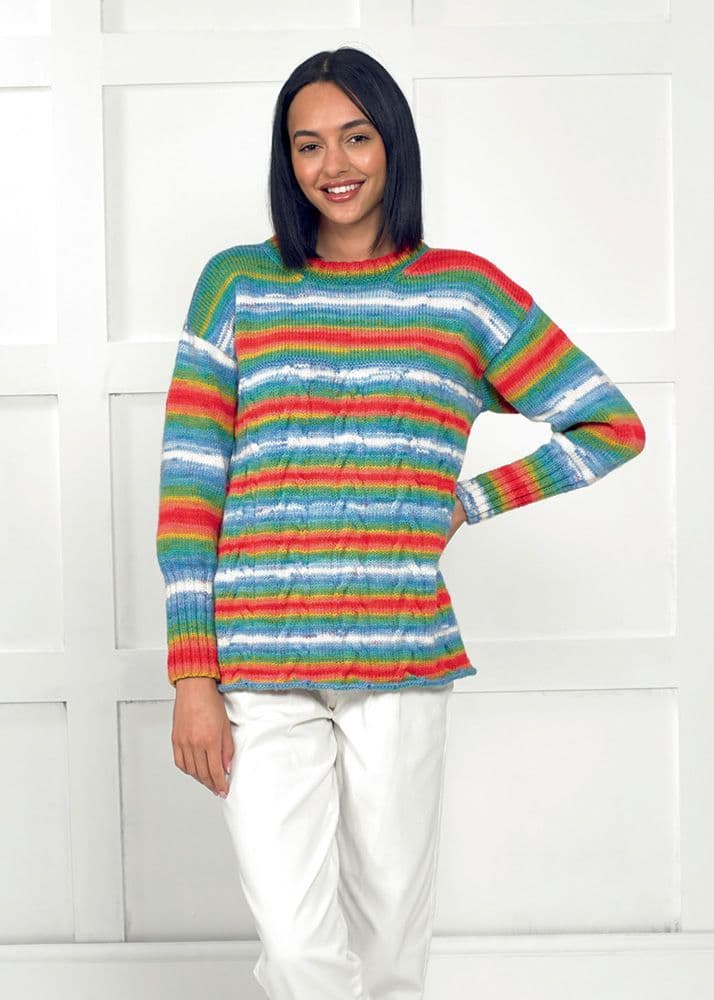 James C. Brett Aurora DK Sweater Pattern JB864