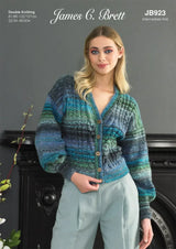 James C. Brett Emotions DK Cardigan Pattern JB923