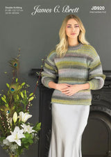 James C. Brett Emotions DK Sweater Pattern JB920