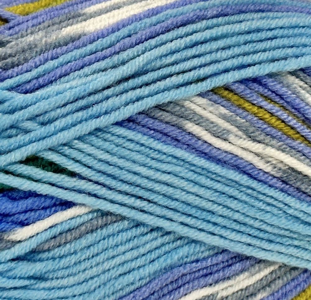 Yarn - James C Brett Fairground DK in Blue Green Mix G4 - Quilt Yarn Stitch