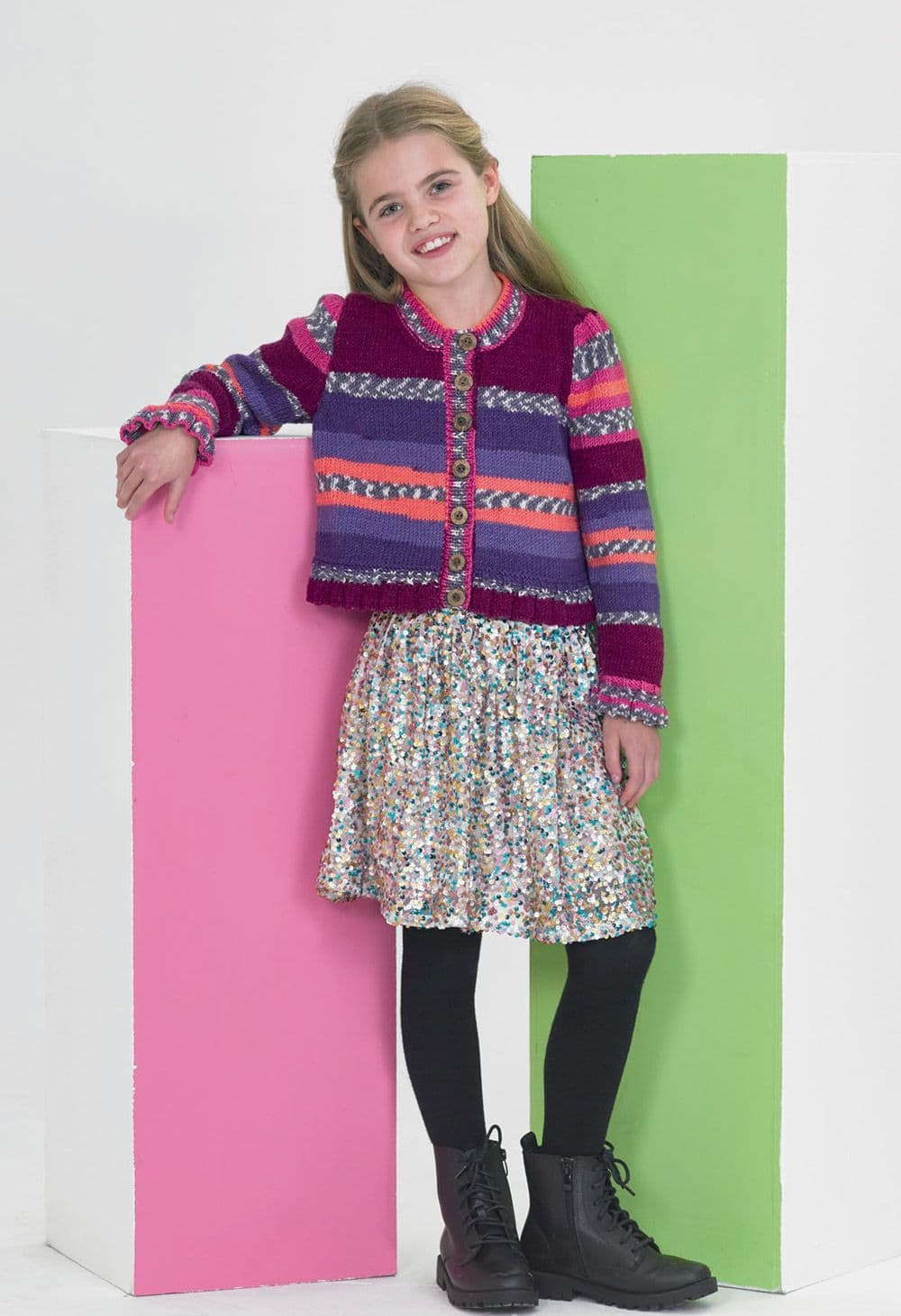James C Brett Fairground DK Cardigan Pattern JB829
