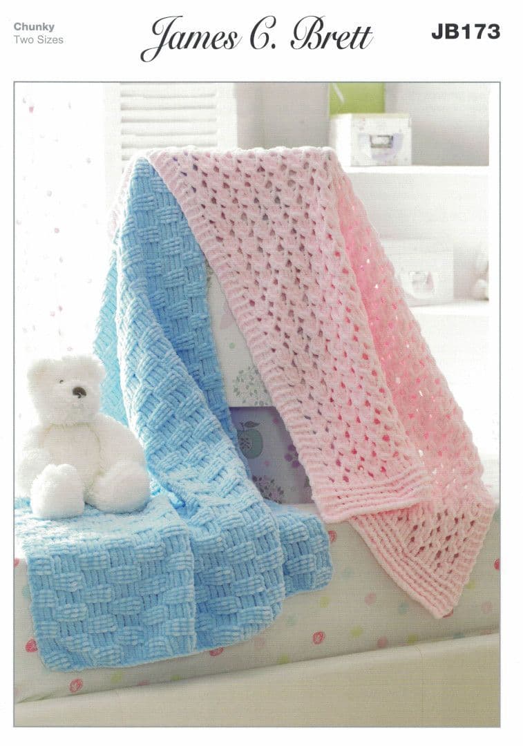 James C Brett Flutterby Chunky Blanket Pattern JB173
