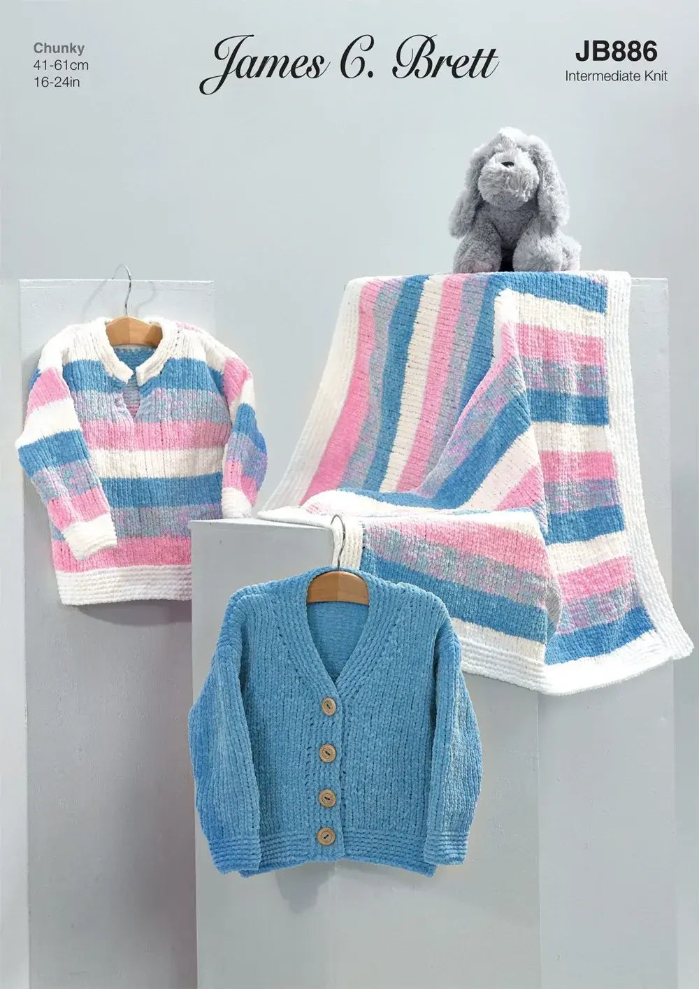 James C Brett Flutterby Chunky Blanket Sweater Cardigan Pattern