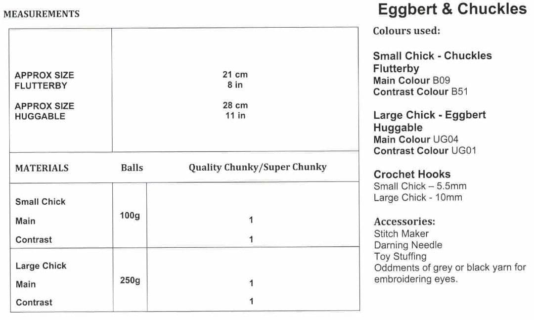 James C. Brett Flutterby Chunky Crochet Chicks Pattern JB931