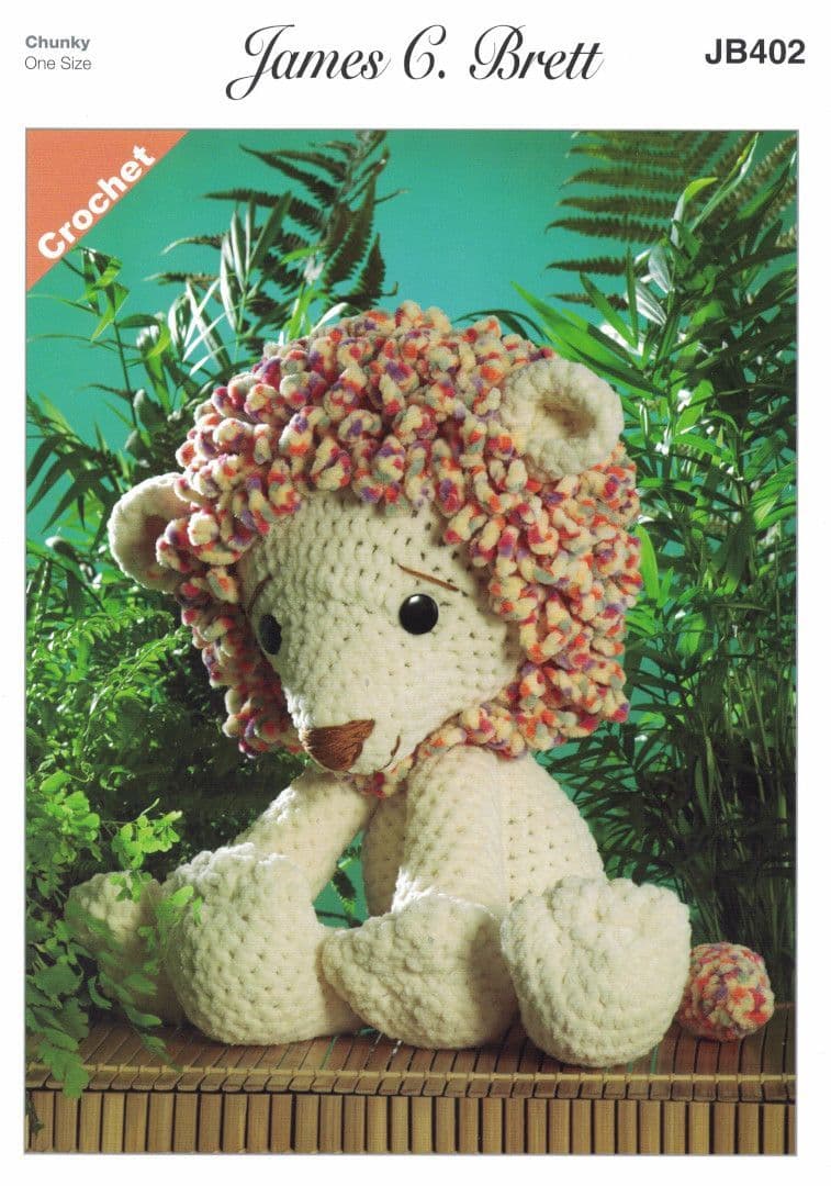 James C. Brett Flutterby Chunky Crochet Lion Pattern JB402