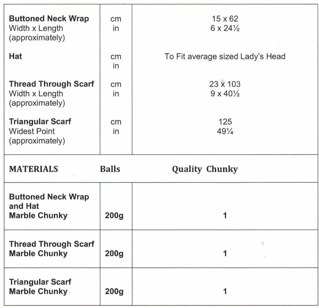 James C. Brett Marble Chunky Accessories Pattern JB461