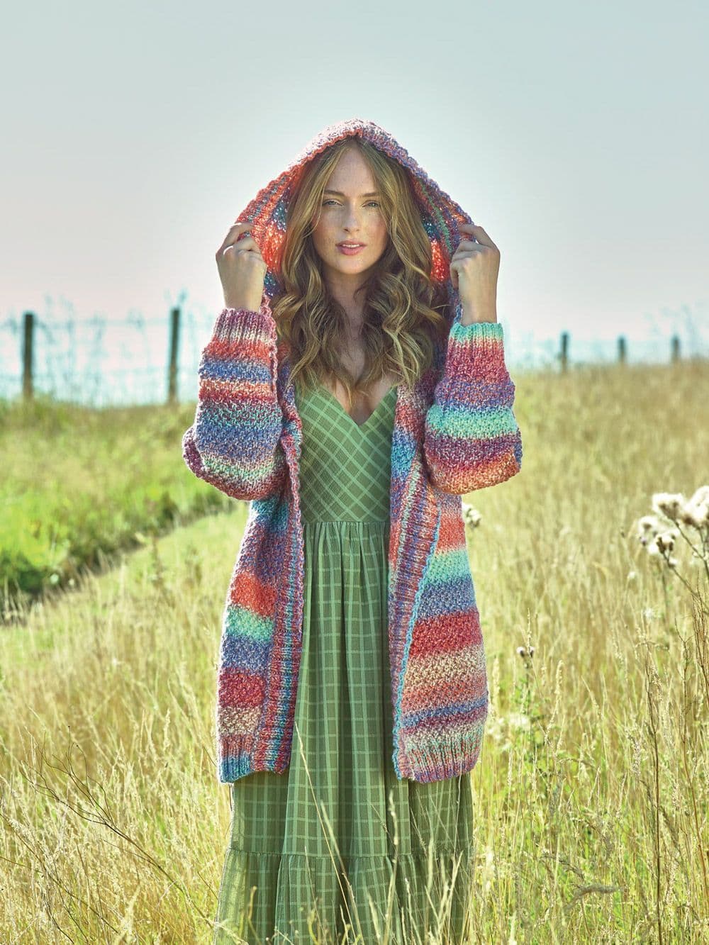 James C Brett Marble Chunky Hooded Cardigan Pattern JB798