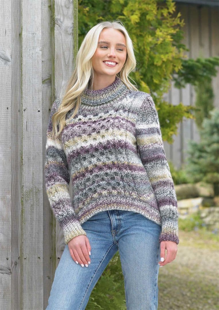 James C Brett Marble Chunky Sweater Pattern JB839 – - Main Image