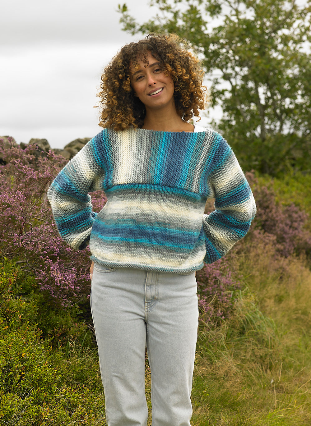 James C. Brett Aurora Chunky Sweater Pattern JB1001