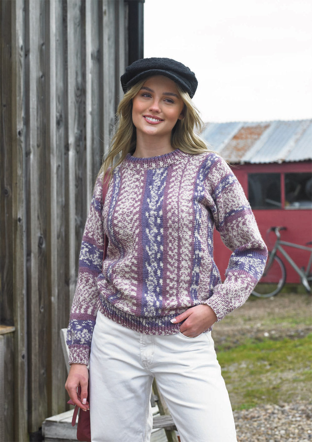 James C Brett Croftland Scandi Aran Sweater Pattern JB914