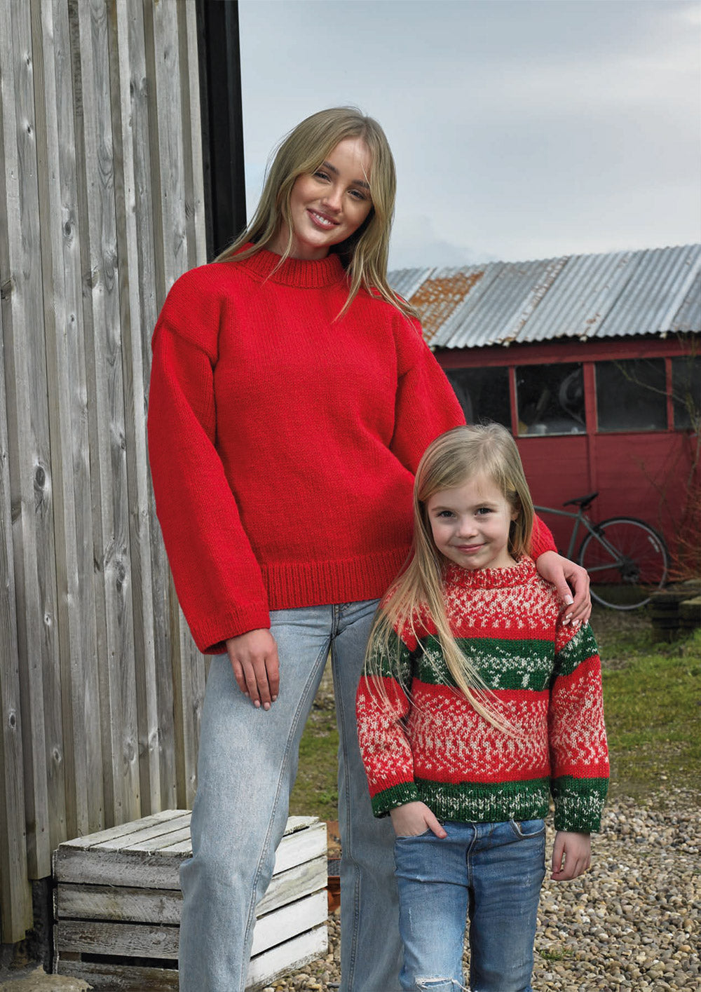 James C. Brett Croftland Scandi Aran Ladies & Girls Sweaters Pattern JB919