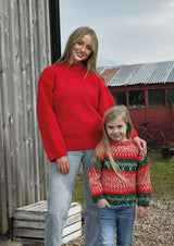 James C. Brett Croftland Scandi Aran Ladies & Girls Sweaters Pattern JB919