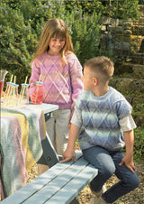James C. Brett Marble DK Slipover and Sweater Pattern JB976