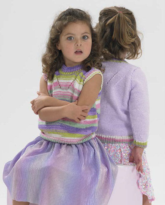 James C. Brett Twinkle DK Sweater and Slipover Pattern JB982