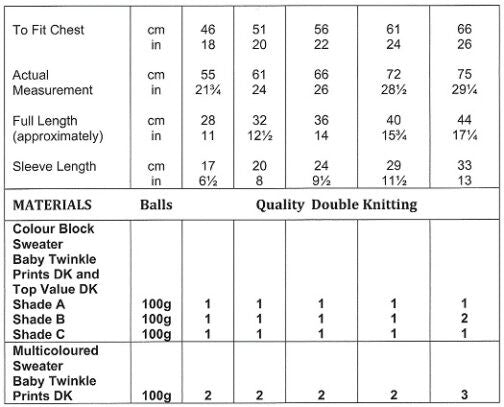 James C. Brett Twinkle DK Sweaters Pattern JB983