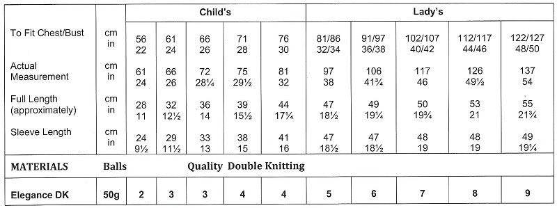 James C. Brett Elegance DK Cardigan Pattern JB988