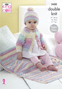 King Cole Beaches DK Cardigan Hat & Blanket Pattern 5420