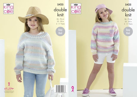 King Cole Beaches DK Sweaters Pattern 5425