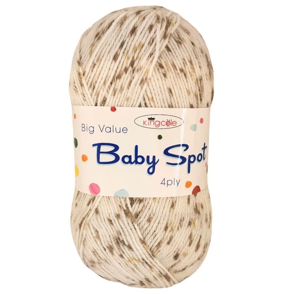 King Cole Big Value Baby Spot 4-ply 100g - Cocoa 3264 – Littlewoolshop.com