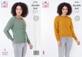 King Cole Big Value Tweed DK Jumper & Cardigan Pattern 5710