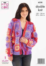 King Cole Bramble DK Granny Square Cardigan Crochet Pattern 6258