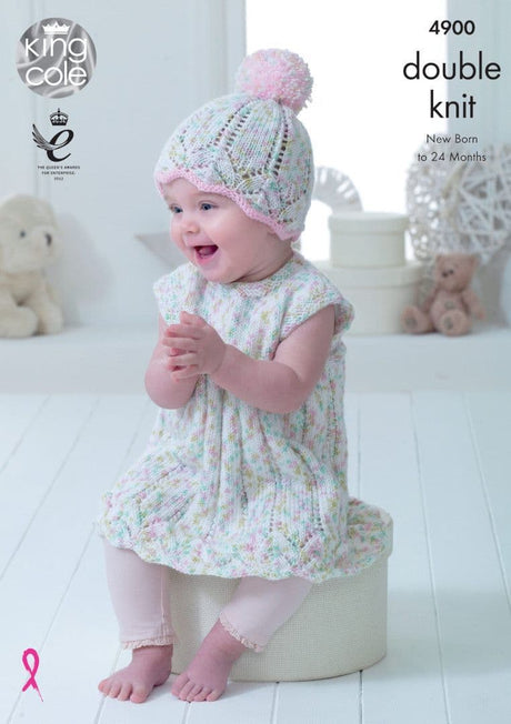 King Cole Cherish Dash DK Dress, Top, Cardigan, Shorts & Hat Pattern 4900