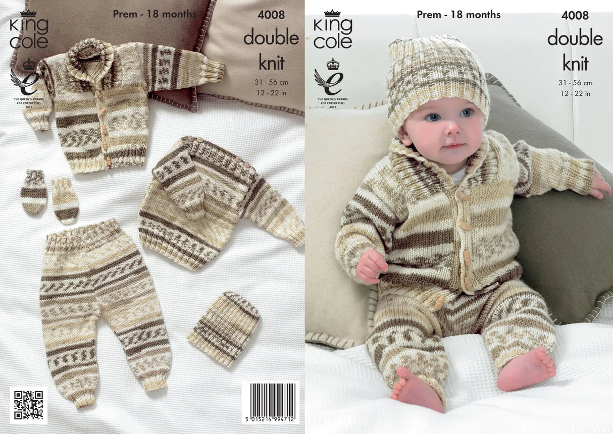 King Cole Cherish DK Baby Outdoor Set Pattern 4008