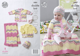 King Cole Cherish DK Blanket, Coat, Cardigan & Hat Pattern 5083