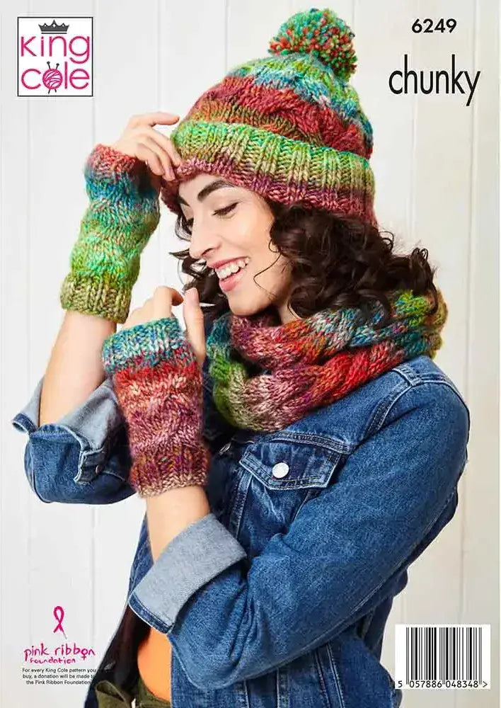King Cole Cottagespun Chunky Sweater and Accessories Pattern 6249