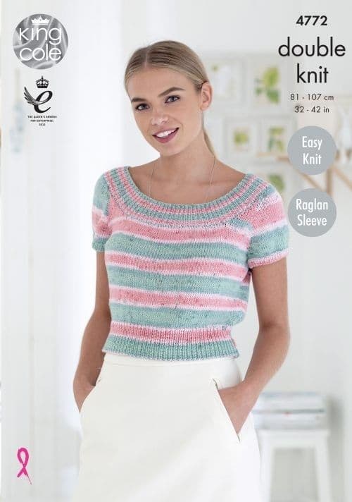 King Cole Cottonsoft Crush DK Tops Pattern 4772