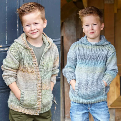 King Cole Crescendo Aran Children's Jackets Pattern 6222