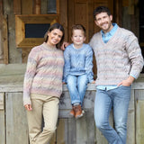 King Cole Crescendo Aran Family Cable Sweaters Pattern 6220