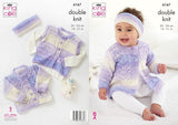 King Cole Cutie Pie DK  Coat, Cardigan, Gilet & Headband Pattern 6167