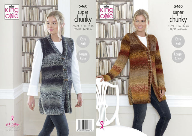 King Cole Explorer Super Chunky Waistcoat & Cardigan Pattern 5460