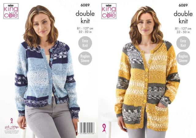 King Cole Fjord DK Cardigans Pattern 6089