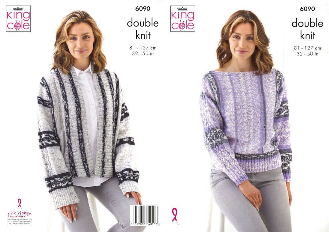 King Cole Strickmuster Für Damen Pullover & Strickjacke – Anleitung Für Cottonsoft DK, Größen 81-107 Cm