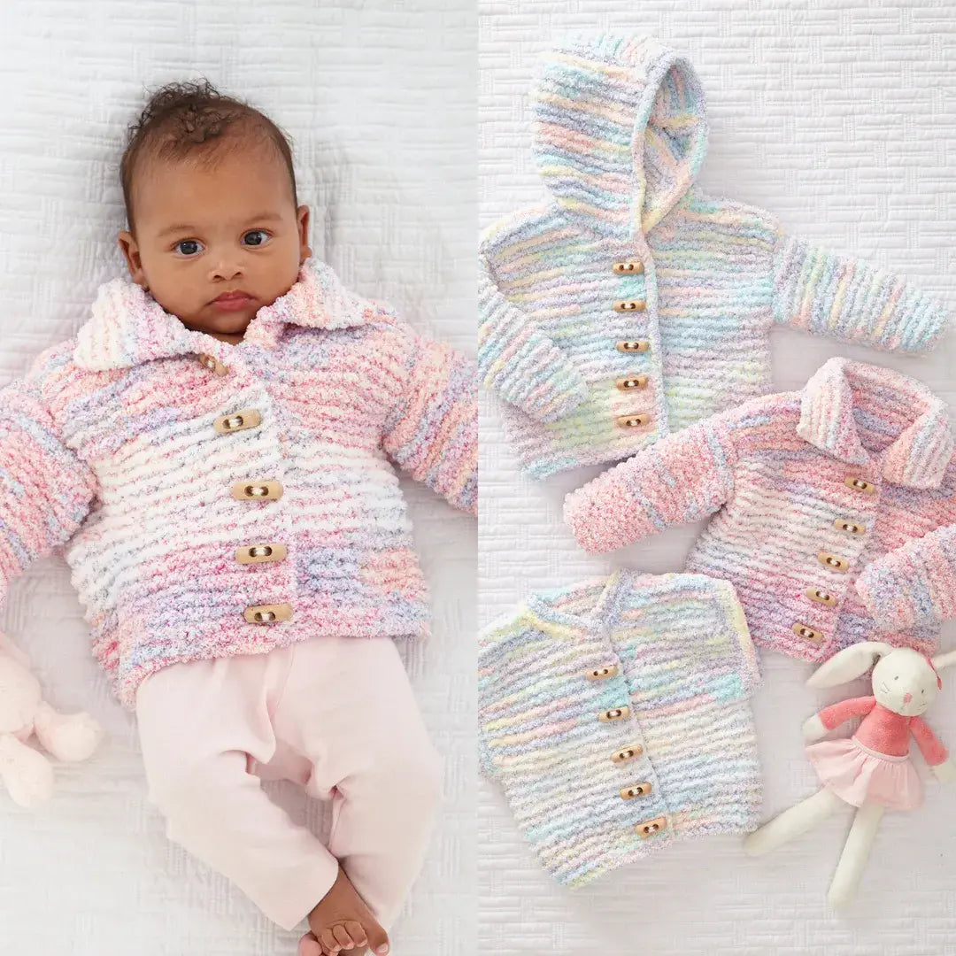 King Cole Fruitilicious Chunky Babies Jacket, Cardigan & Waistcoat Pattern 6236