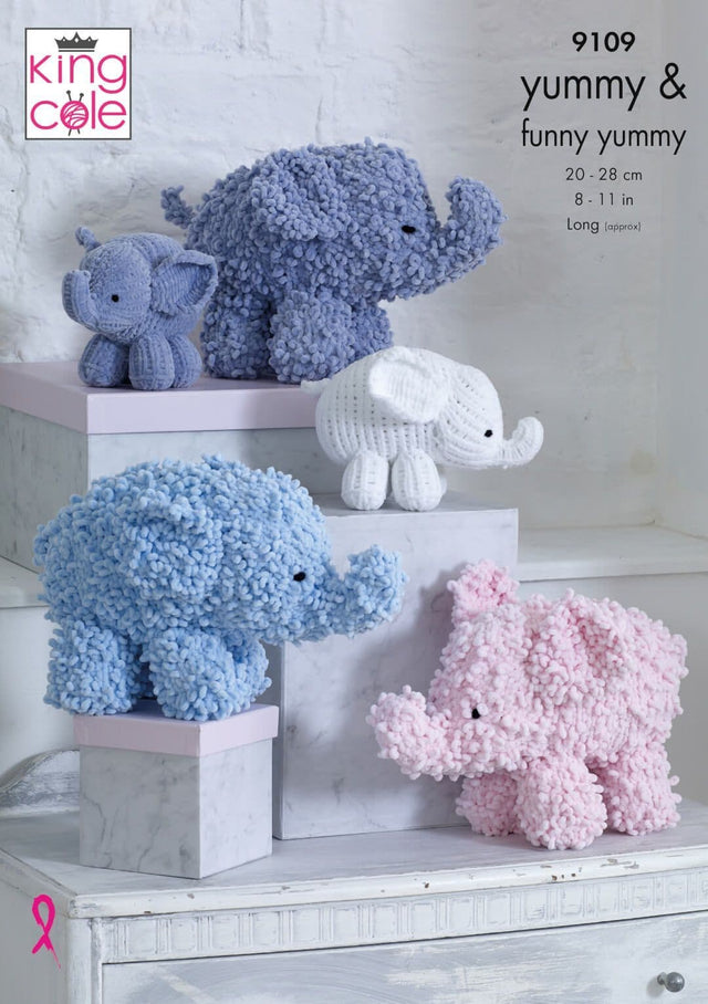 King Cole Funny Yummy Toy Elephant Pattern 9109