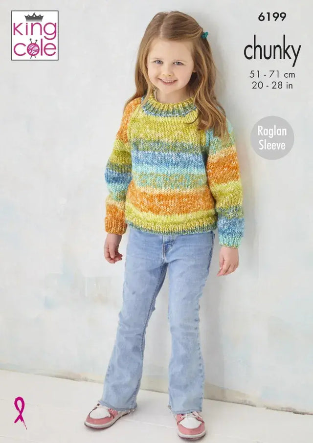 King Cole Hedgerow Chunky Cardigan & Sweater Pattern 6199