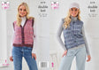 King Cole Homespun Prism DK Round & V-Neck Waistcoat Pattern 6174