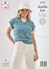 King Cole Homespun Prism DK Sweater & Tank Pattern 6172